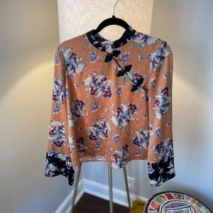 Zara cheongsam-style top